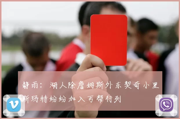 静雨：湖人除詹姆斯外东契奇小里斯玛特纷纷加入丐帮行列